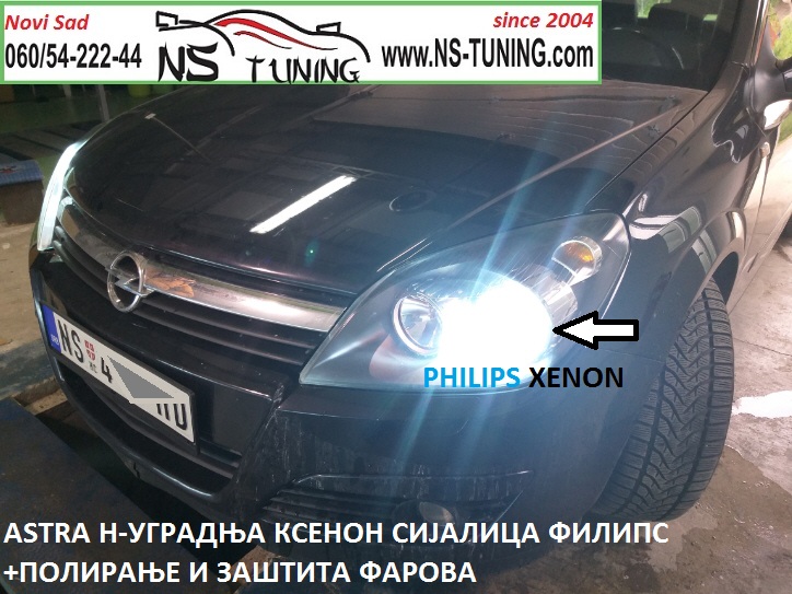 opel astra h xenon farovi h7 sijalica trafo canbus poliranje ugradnja novi sad tuning